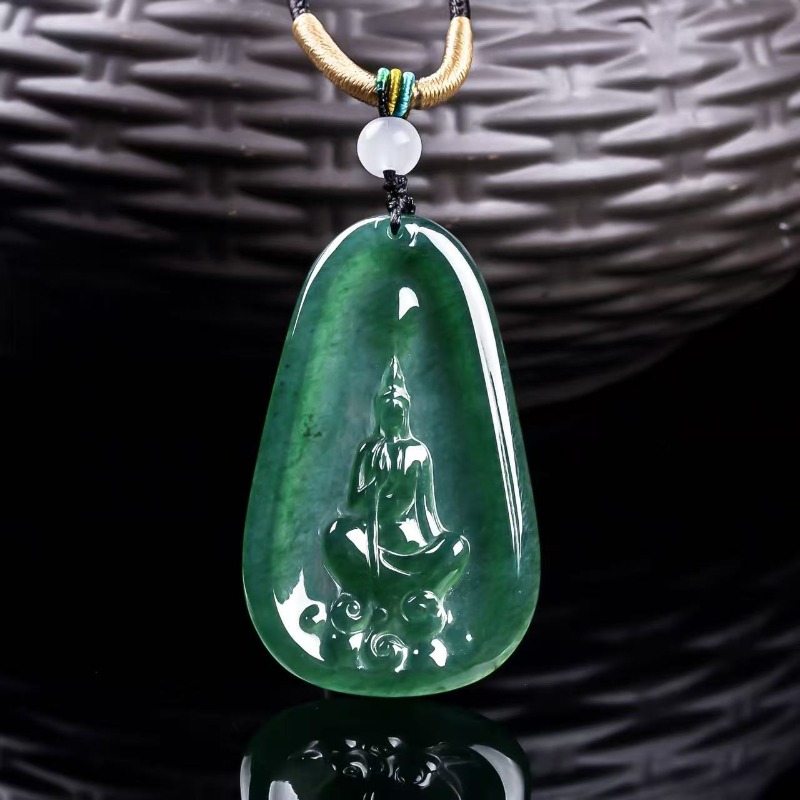 Jewelry & Watches Sp Z Oo Opinie - Doğal Gerçek Zümrüt Mavi Su Buda