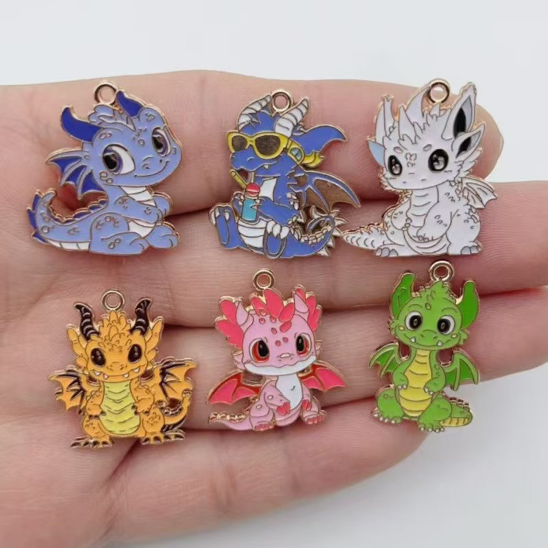 Drop Earrings - 10 adet Kişiselleştirilmiş Küçük Uçan Ejderha