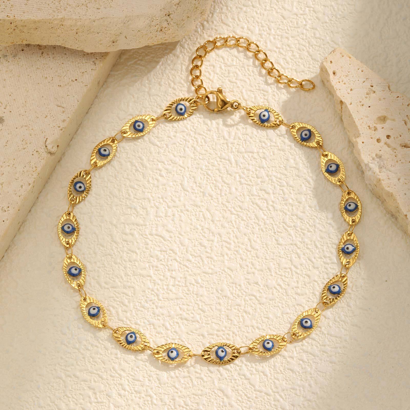 Jc Jewelry & Watches Photos - Kadınlar için Nazar Boncuklu Halhal, Ayarlanabilir