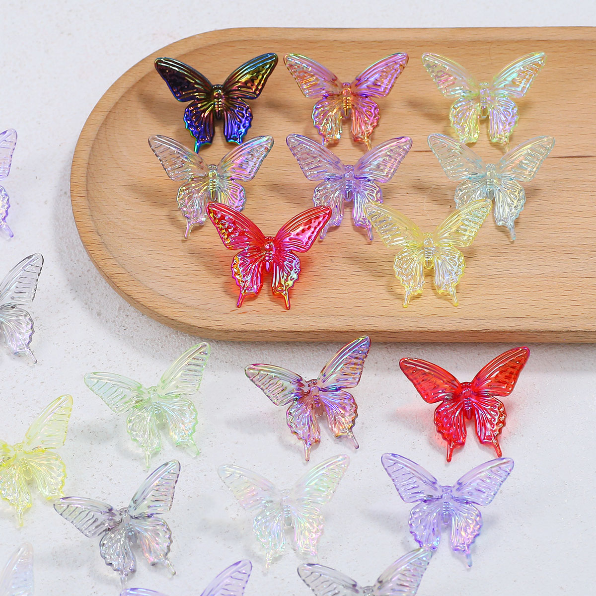 38*34mm Akrilik Kelebek UV Kar - Butterfly Pendant Necklace incelemesi ve fiyatı