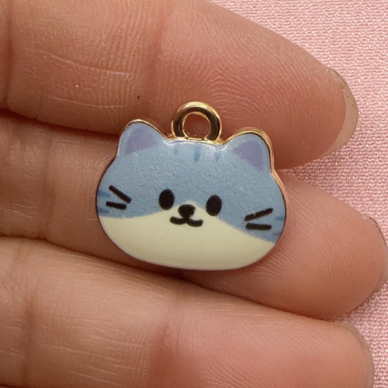 12 adet Baskılı Kedi Kafası Al - Drop Earrings incelemesi ve fiyatı